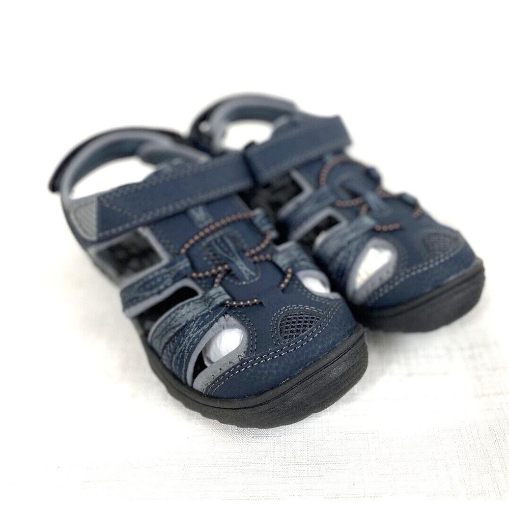 Sonoma Boys Water Sandals Size 1 Navy Hook & Loop Closure Hiking Outdoor Shoes